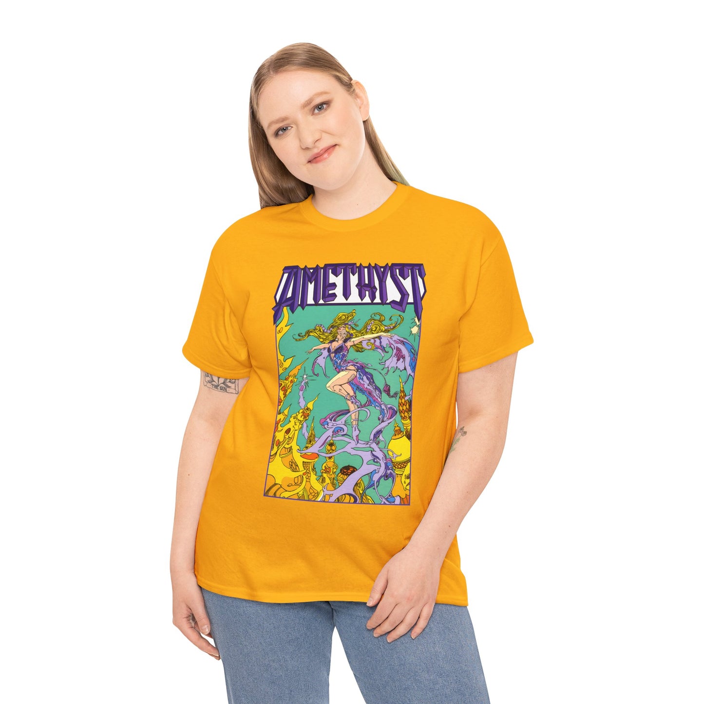 Amethyst T-Shirt - Esteban Maroto Art - Princess of Gemworld - 1980s Series - DC Comics