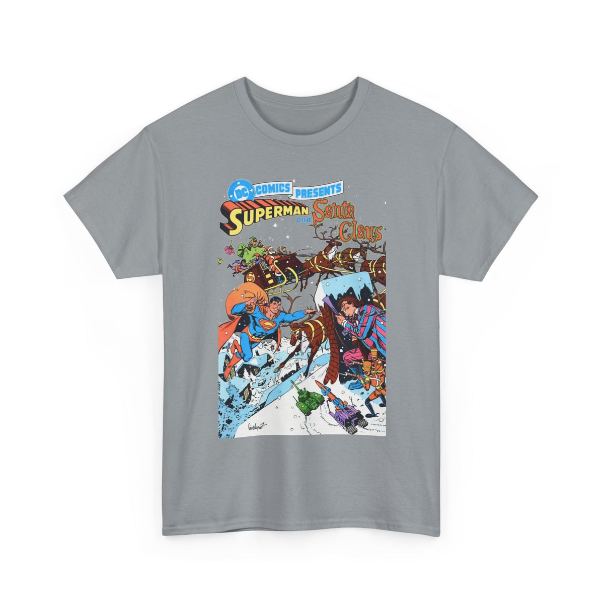 Superman & Santa Claus T-Shirt - José Luis García-López Art - DC Comics Presents #67 - Vs. Toyman