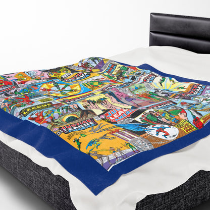 Justice League of America Plush Blanket 60x80" - Classic Silver Age DC Comics Art - Superman, Wonder Woman, Batman, Flash, Green Lantern - JLA