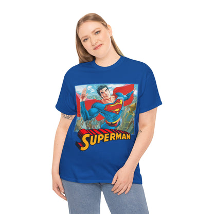 Superman T-Shirt - Guillem March Art - Variant Connecting Cover Art - Flying Over Metropolis - DC Comics All-In