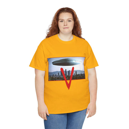 V T-Shirt - The Visitors Mothership - Popular NBC Sci-Fi TV Series from the 1980s