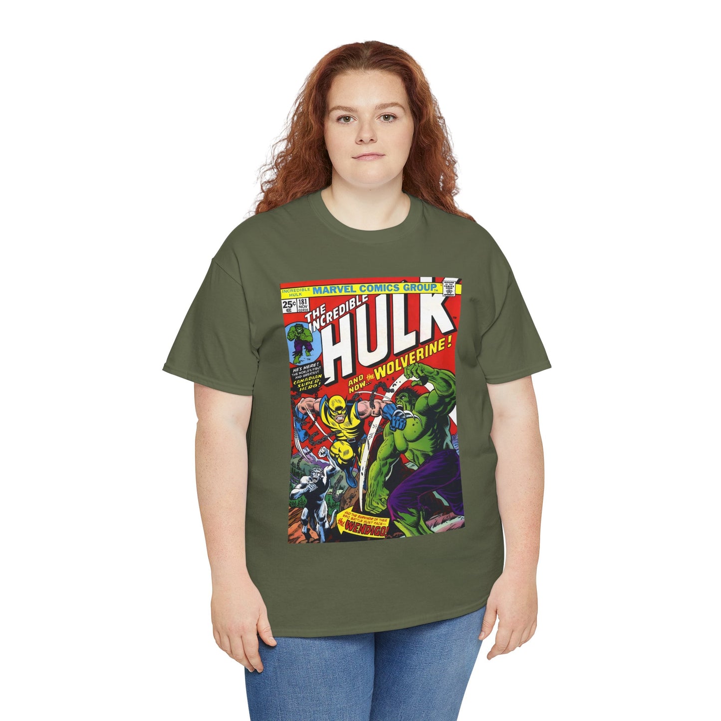 Incredible Hulk #181 T-Shirt - First Appearance of Wolverine - Vs The Wendigo - Marvel Comics