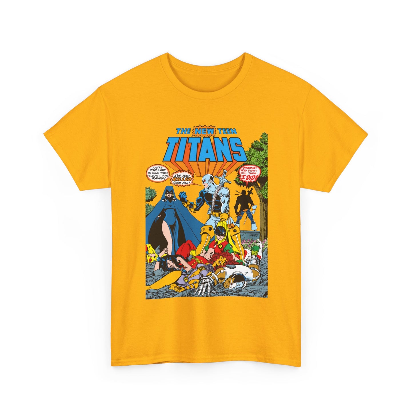 New Teen Titans T-Shirt - George Perez Art - #2 Cover Art - Deathstroke & Ravager - DC Comics