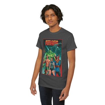 Defenders T-Shirt - Dr Strange, Valkyrie, Hulk, Namor, Silver Surfer - Marvel Comics - Popular 1970s Series