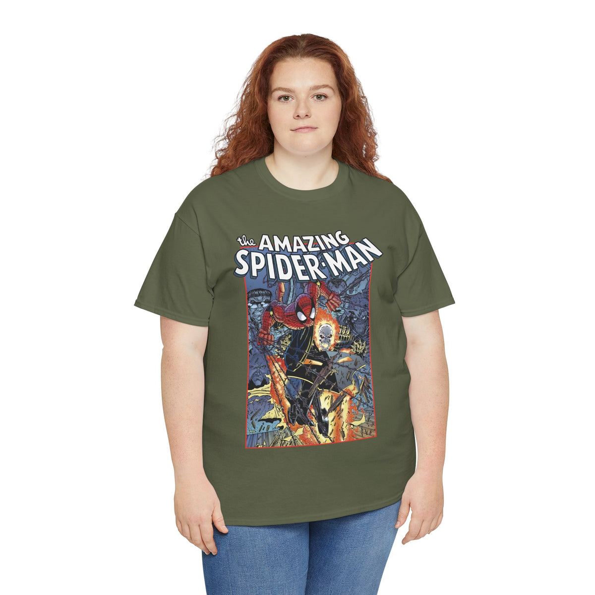 Amazing Spider-Man & Ghost Rider T-Shirt - Erik Larsen Art - Sinister Six - Marvel Comics