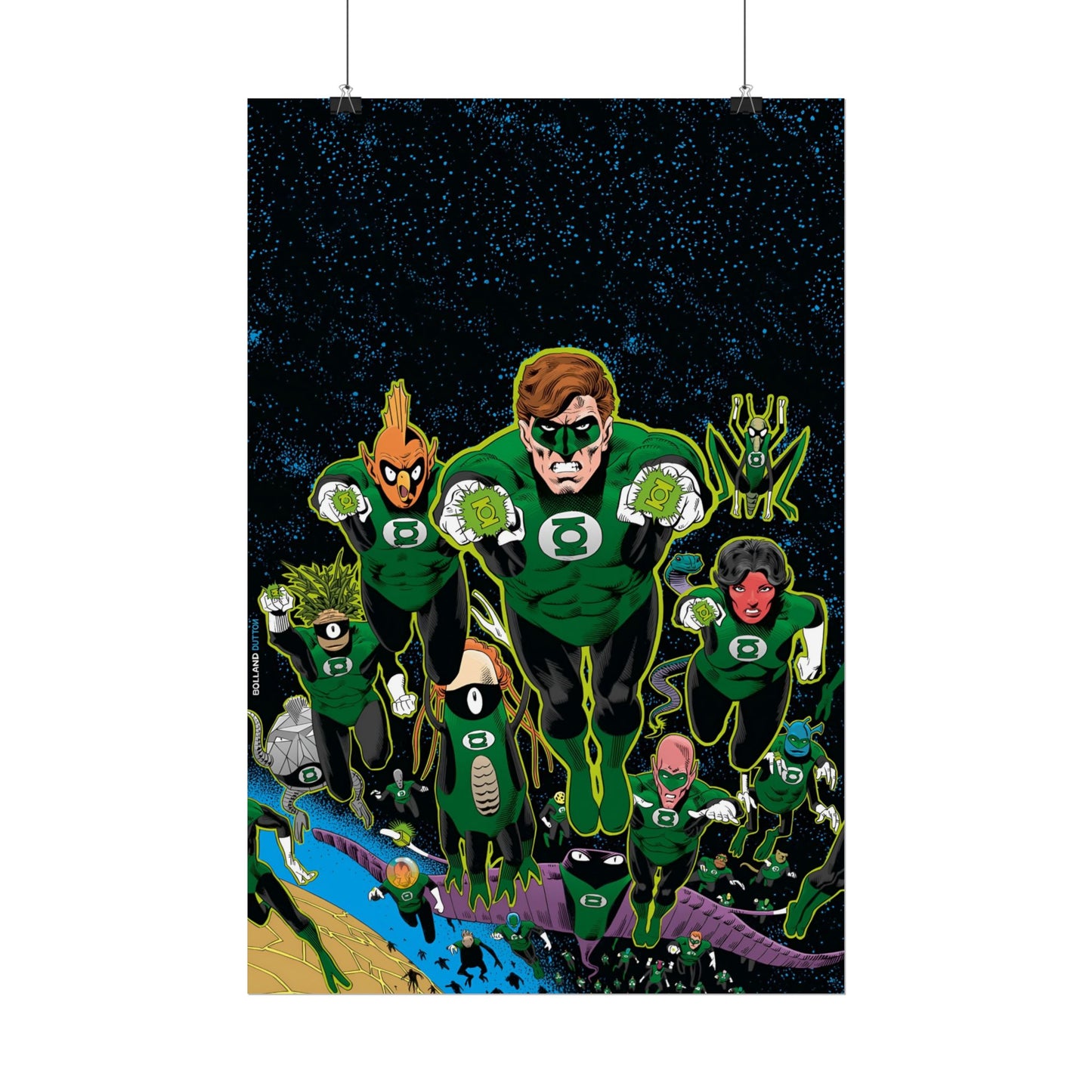 Green Lantern Corps Rolled Poster - Brian Bolland Art - Hal Jordan - DC Comics - Multiple Sizes Up to 24"x36"