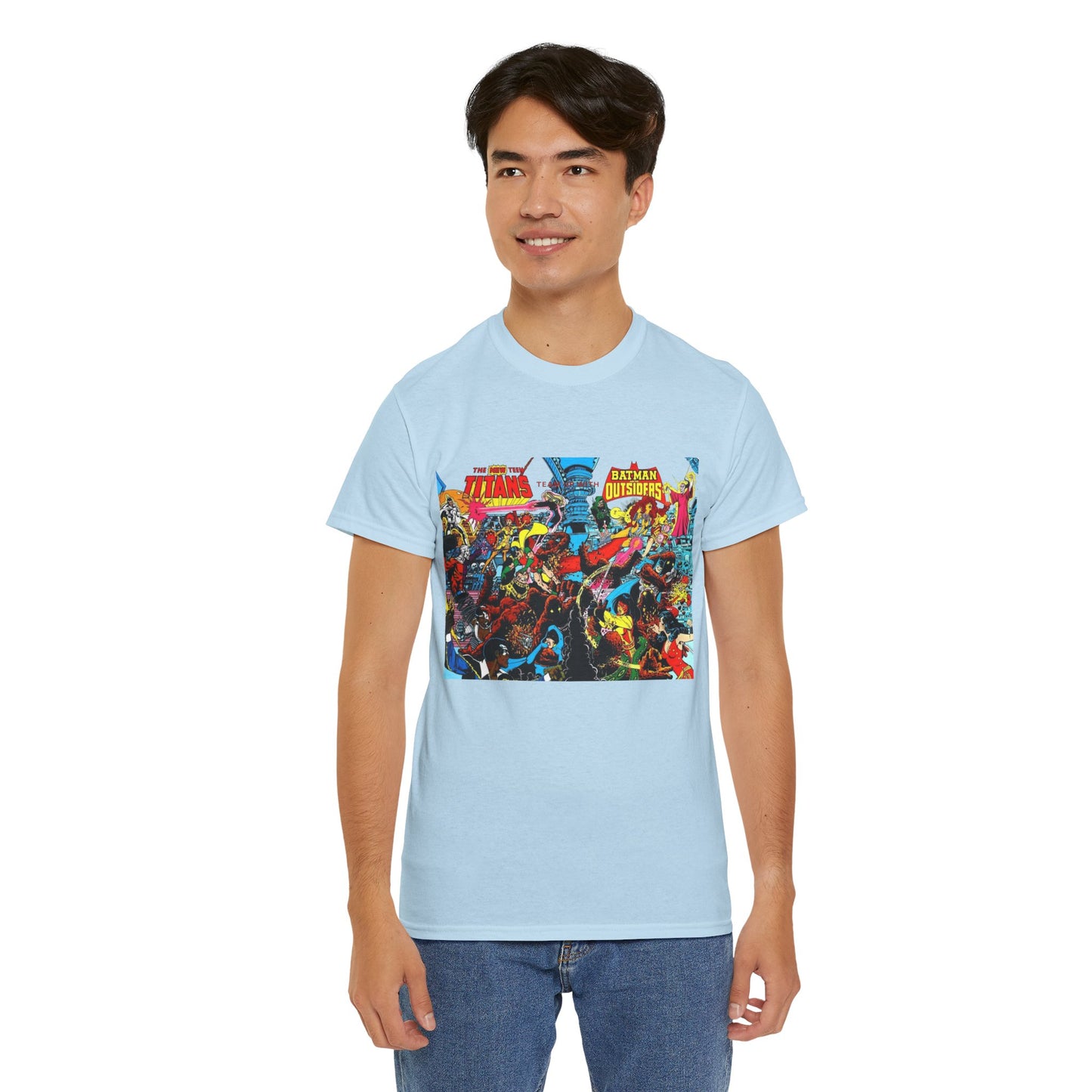 New Teen Titans & Batman and the Outsiders T-Shirt - George Perez & Jim Aparo Art - DC Comics