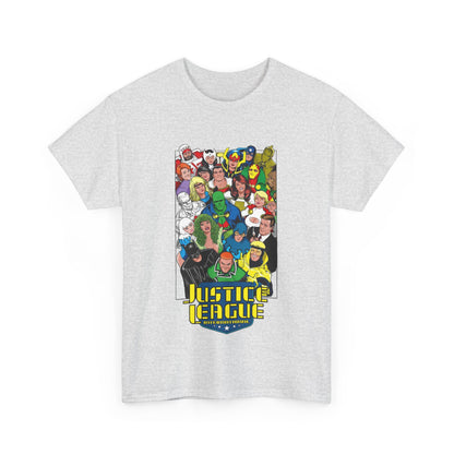 Justice League International T-Shirt - DC Comics - JLI - Kevin Maguire Art - Blue Beetle, Booster Gold, Martian Manhunter, Captain Atom