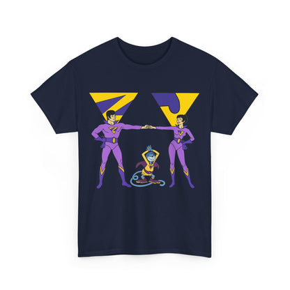 Wonder Twins T-Shirt - Super Friends - Zan & Jayna - Hanna-Barbera Cartoon - DC Comics