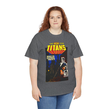 New Teen Titans T-Shirt - Classic George Perez Art - Who is Donna Troy? - Iconic Story and Cover - Robin/Dick Grayson - Popular DC Comics 1980s Series