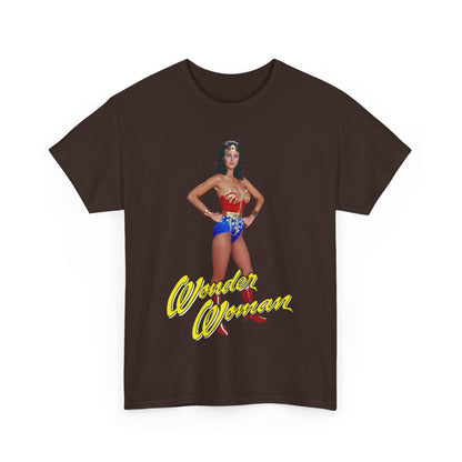 Wonder Woman T-Shirt - Lynda Carter - Popular 1970s CBS TV Show - DC Comics Character - Diana Prince, Paradise Island