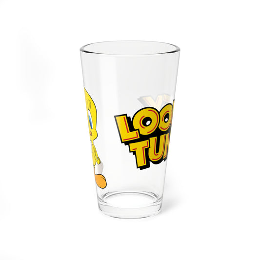 Tweety Bird Pint Glass, 16oz - Looney Tunes - Merrie Melodies - Beloved Cartoon Icon