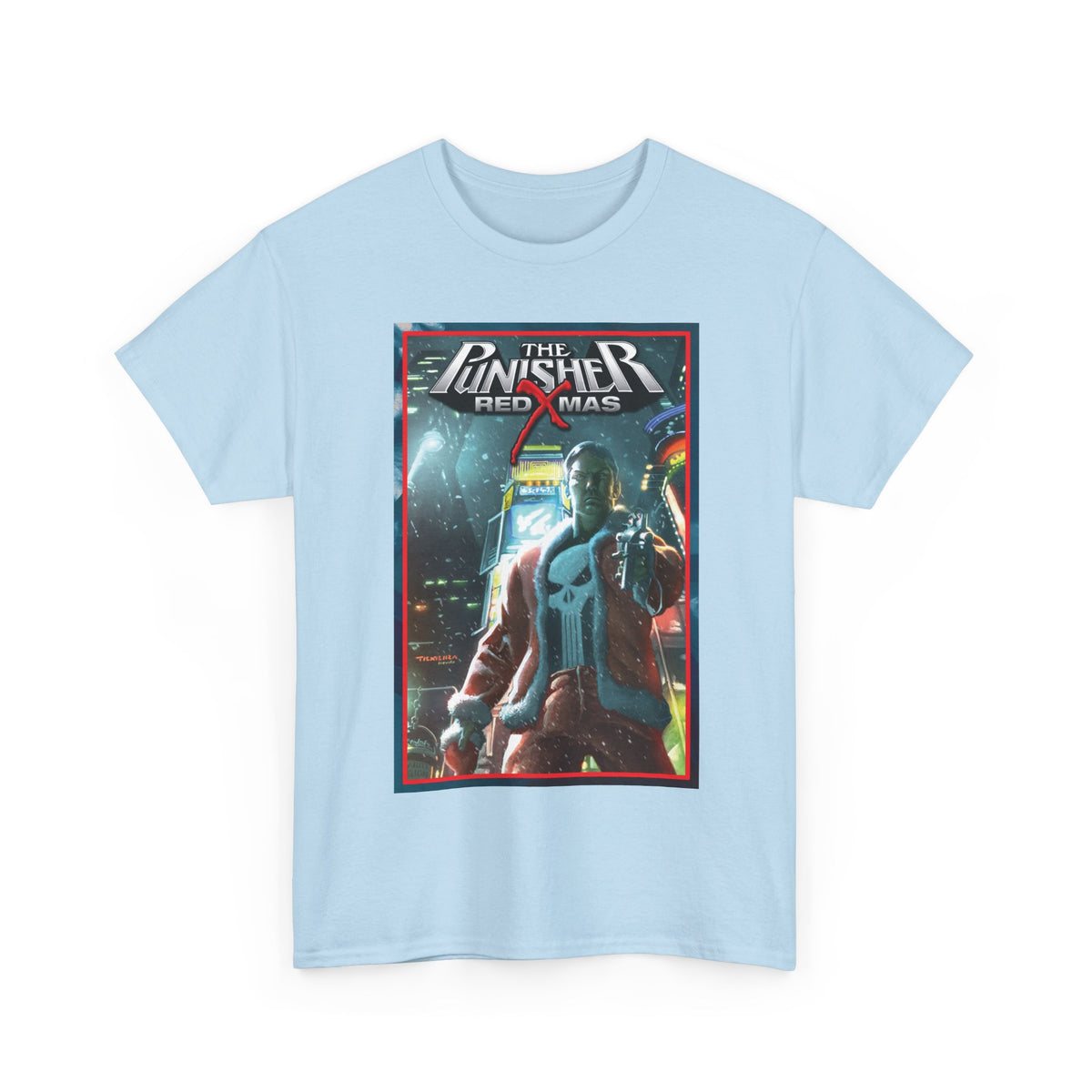 Punisher: Red Xmas T-Shirt - Mark Texeira Art - Marvel Comics