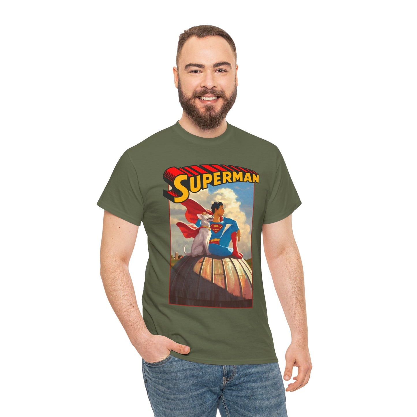 Superman & Krypto T-Shirt - 2025 Movie - Superdog from Krypton - Man of Steel, Smallville - DC Comics