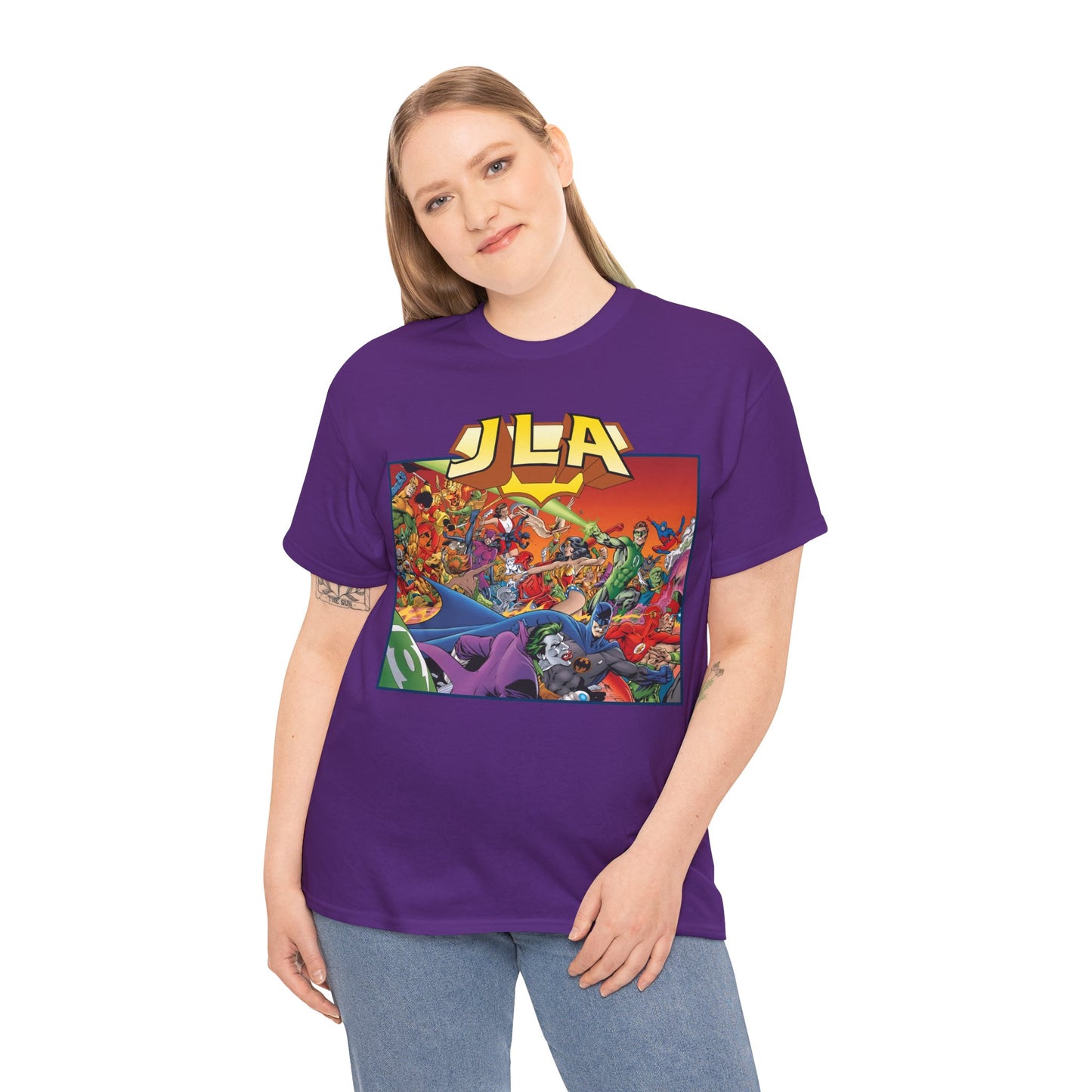 JLA: The Nail T-Shirt - Alan Davis Art - Green Lantern, Batman, Wonder Woman, Flash - DC Comics