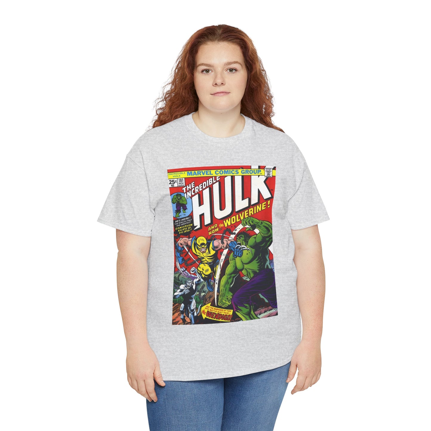 Incredible Hulk #181 T-Shirt - First Appearance of Wolverine - Vs The Wendigo - Marvel Comics