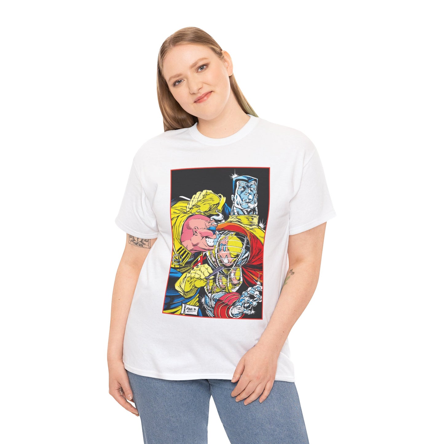 Strong Guy & Colossus T-Shirt - Dale Keown Art - Uncanny X-Men Annual Poster - Marvel Comics