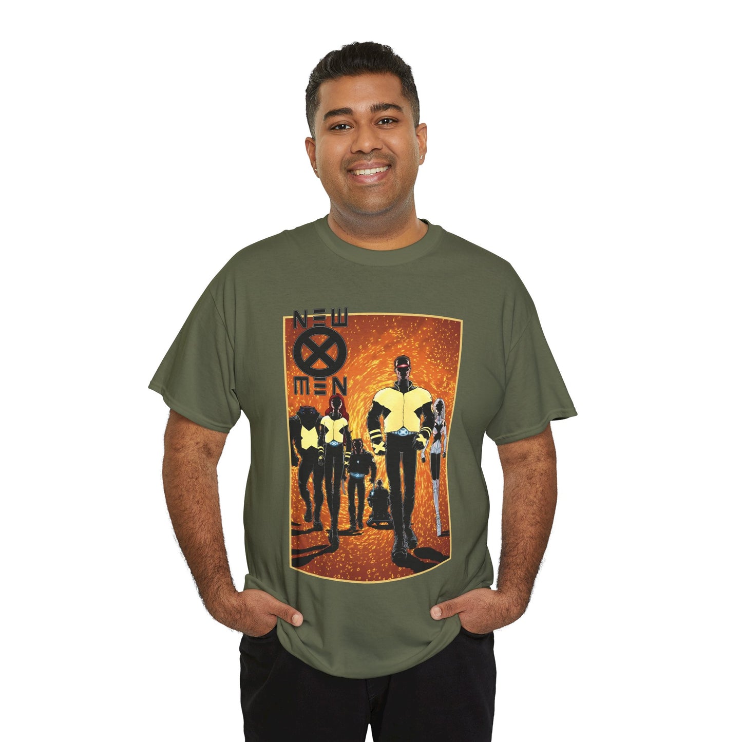 New X-Men T-Shirt - Frank Quitely Art - Wolverine, Cyclops, Jean Grey, Beast, Professor X - Marvel Comics - Grant Morrison Run