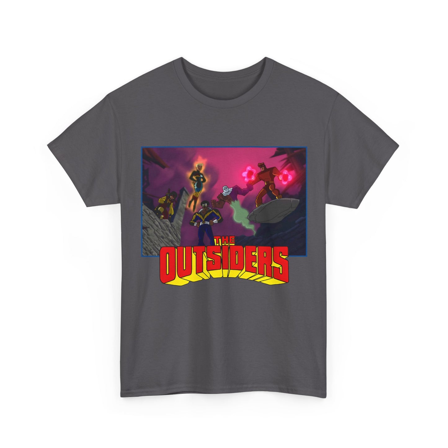 Outsiders T-Shirt - Batman: Brave & Bold Series - Halo, Geo-Force, Black Lightning, Katana, Metamorpho - DC Comics