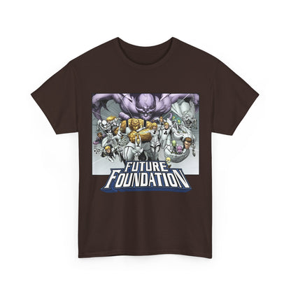 Future Foundation T-Shirt - Marko Djurdjevic Art - Spider-Man, Mr. Fantastic, Invisible Woman, The Thing, Dr. Doom, Bentley 23, Dragon Man, the Moloids - Marvel Comics