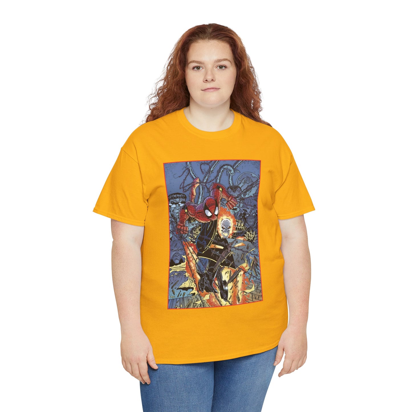 Amazing Spider-Man & Ghost Rider T-Shirt - Erik Larsen Art - Sinister Six - Marvel Comics