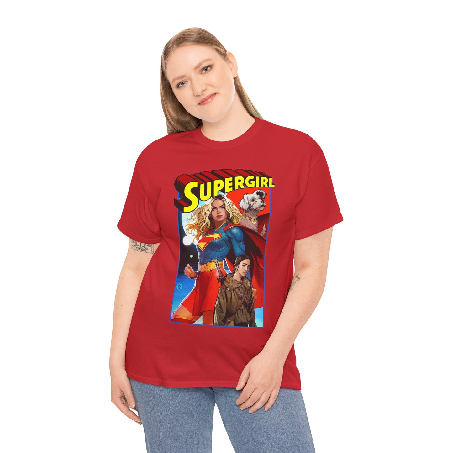 Supergirl & Krypto T-Shirt - Dan Mora Art - Upcoming 2026 Movie with Milly Alcock - DC Comics