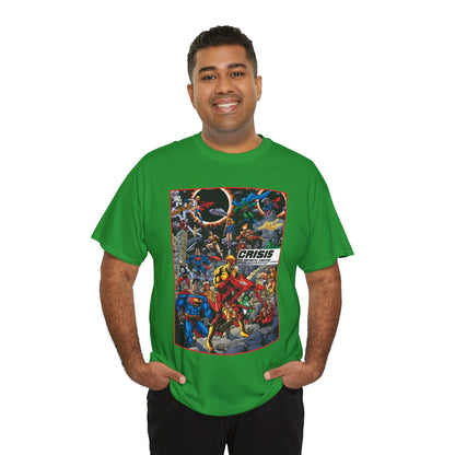 Crisis on Infinite Earths T-Shirt - George Perez Art - Absolute Edition Cover - Flash, Supergirl, Wonder Woman, Kid Flash, Psycho Pirate, Harbinger - DC Comics