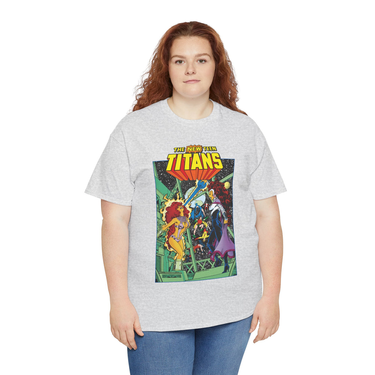 New Teen Titans T-Shirt - George Perez Art - Starfire Vs Blackfire - DC Comics
