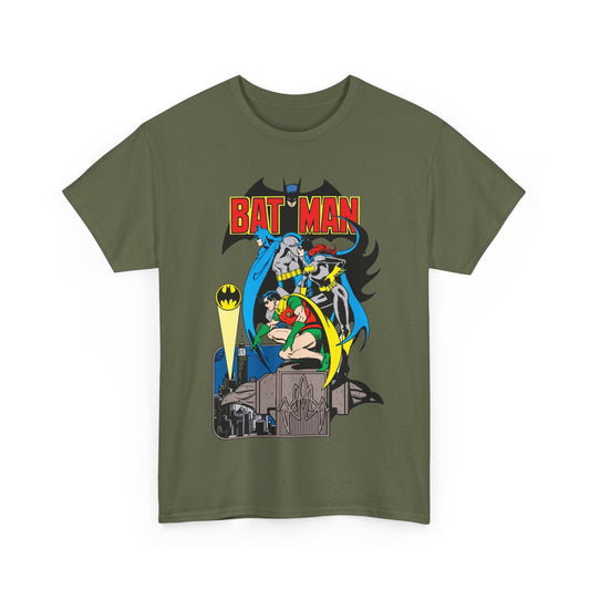 Batman, Robin & Batgirl T-Shirt - José Luis García-López Art - DC Comics Style Guide - 1970s Retro Art - Gotham City - Bat Signal