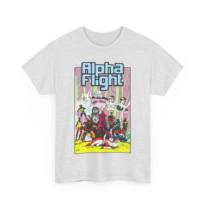 Alpha Flight T-Shirt - Mike Mignola Art - Northstar, Aurora, Snowbird, Shaman, Puck - X-Men: Magneto, Colossus, Shadowcat, Storm - Marvel Comics