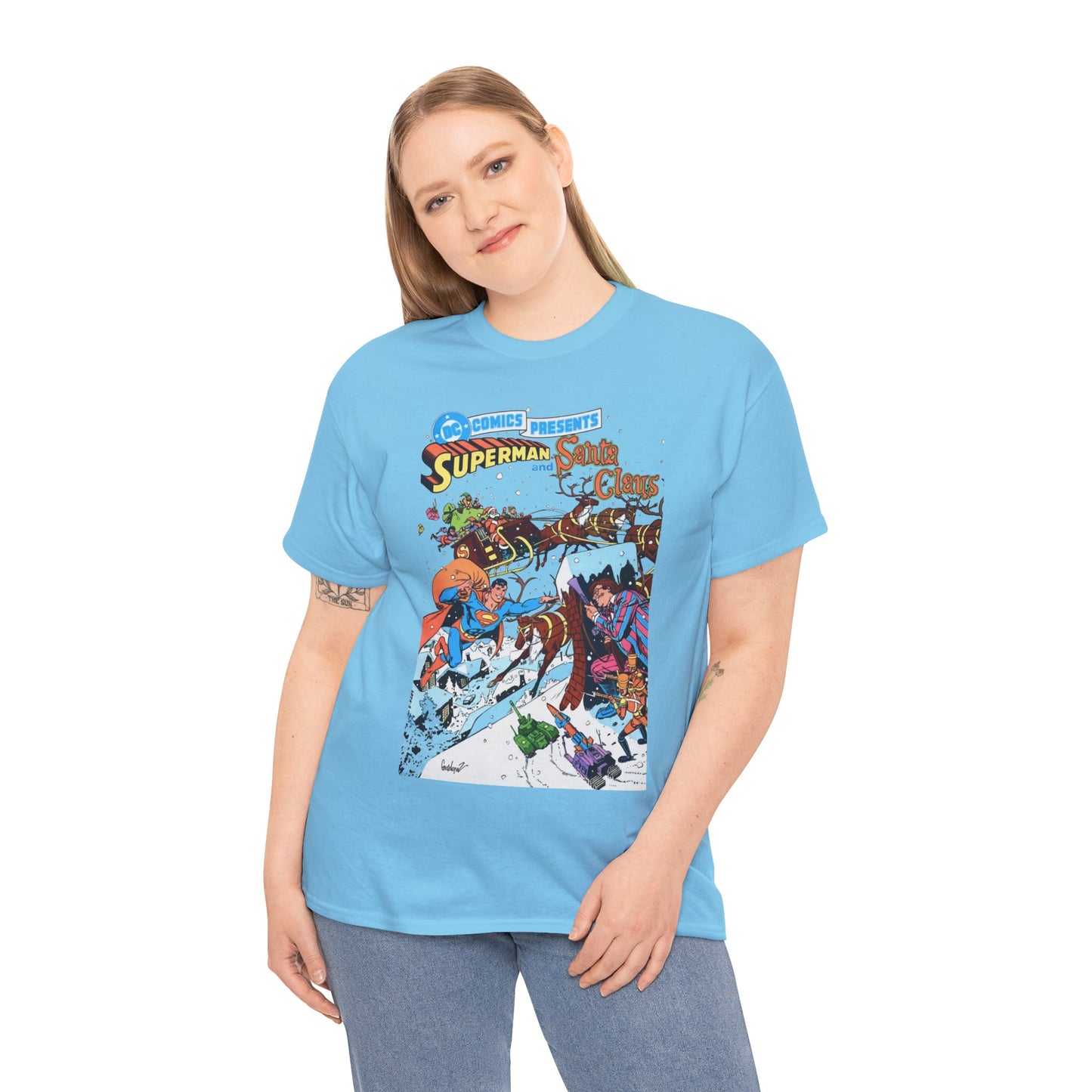 Superman & Santa Claus T-Shirt - José Luis García-López Art - DC Comics Presents #67 - Vs. Toyman