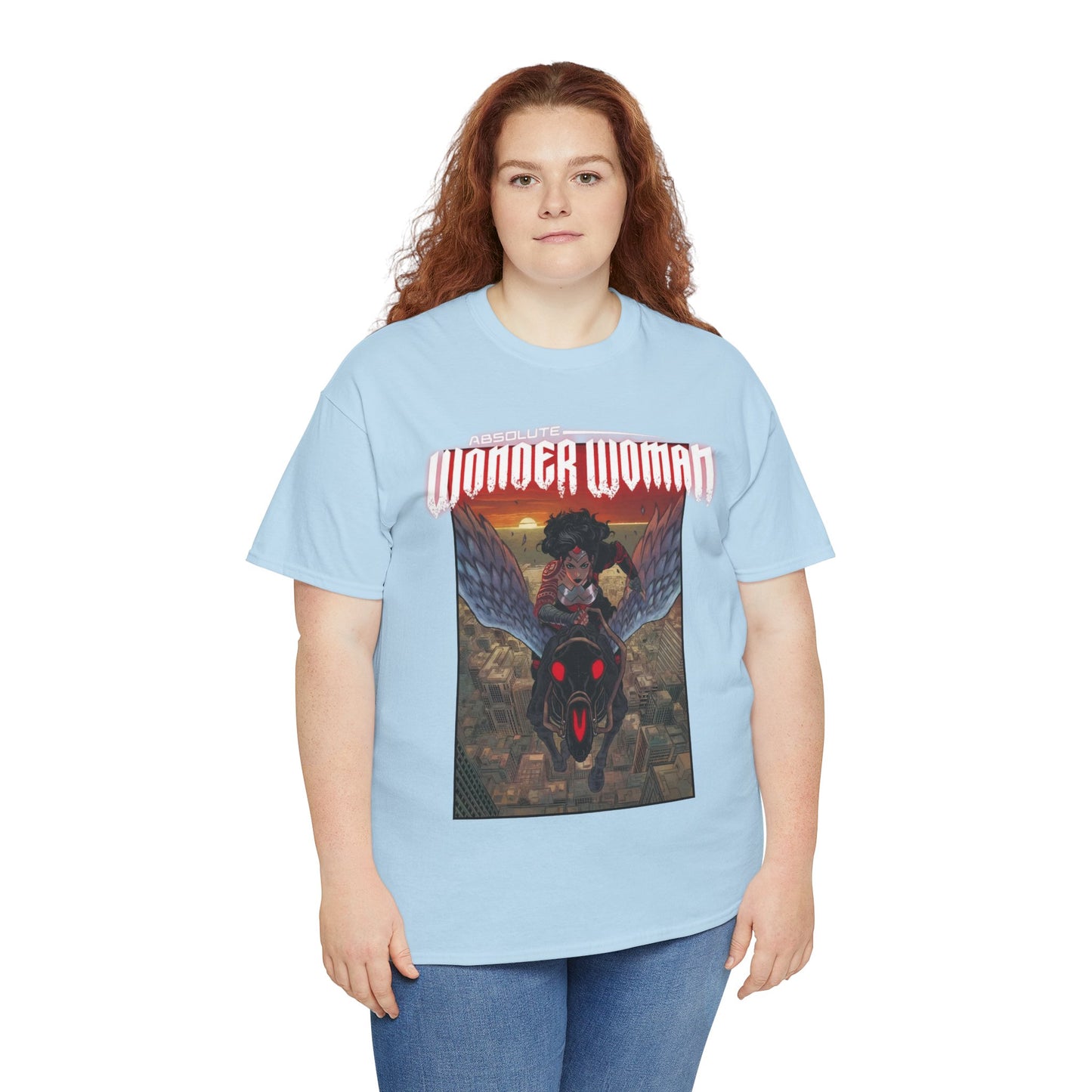 Absolute Wonder Woman T-Shirt - Hayden Sherman Art - DC Comics All-In - Raised in Hell by Circe - Riding Pegasus