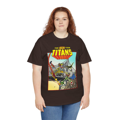 New Teen Titans T-Shirt - George Perez Promo Art - Wonder Girl, Cyborg, Raven, Starfire, Robin, Kid Flash, Changeling - DC Comics