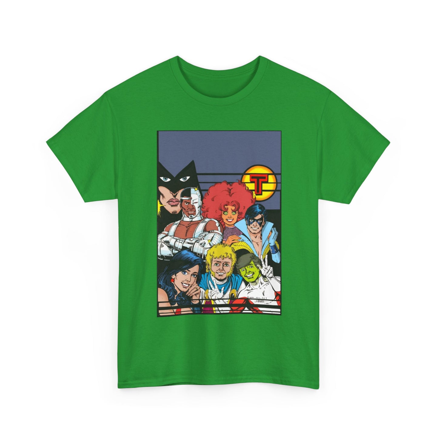 New Teen Titans T-Shirt - George Perez Painted Art - Nightwing, Wonder Girl, Raven, Jericho, Cyborg, Starfire, Changeling - DC Comics