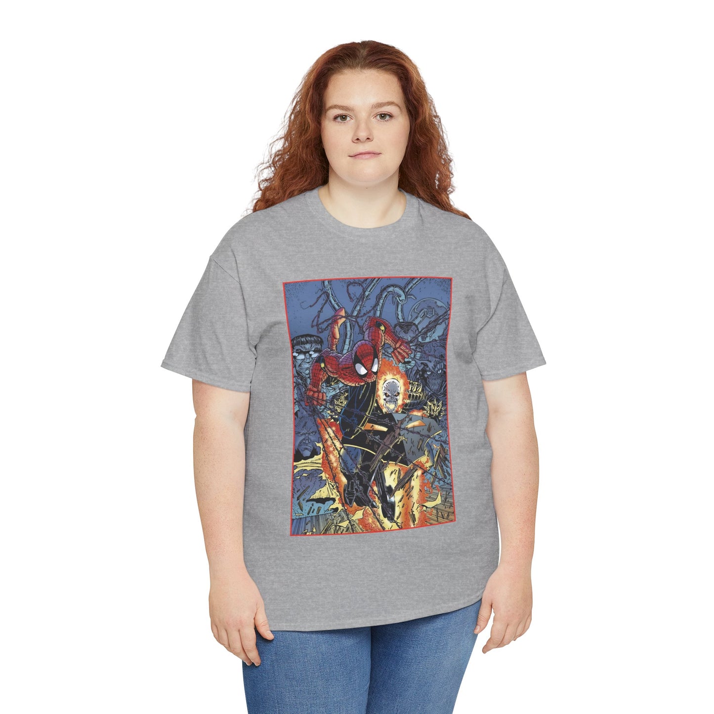Amazing Spider-Man & Ghost Rider T-Shirt - Erik Larsen Art - Sinister Six - Marvel Comics