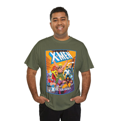 Uncanny X-Men T-Shirt - Jim Lee Art - Wolverine, Cyclops, Jean Grey, Cable, Iceman, Havok, Jubilee - X-Tinction Agenda - Marvel Comics