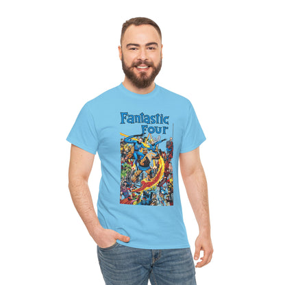 Fantastic Four T-Shirt - Classic John Byrne Art - Popular Marvel Comics Characters - Human Torch, The Thing, Invisible Woman, Reed Richards - 2025 MCU Movie