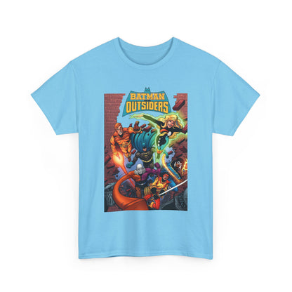 Batman & the Outsiders T-Shirt - Jim Aparo Art - Metamorpho, Katana, Halo, Black Lightning, Geo-Force - DC Comics