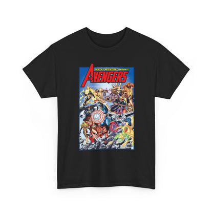 Avengers & Thunderbolts T-Shirt - George Perez Art - Captain America, Iron Man, Wonder Man, Scarlet Witch, Hawkeye, Citizen V, MACH-1, Techno, Atlas, Songbird - Marvel Comics