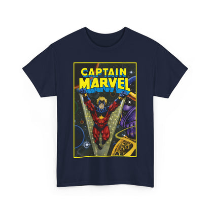 Captain Marvel T-Shirt - Mar-Vell - Thanos - Jim Starlin Art - 1970s Cosmic Superhero - Marvel Comics