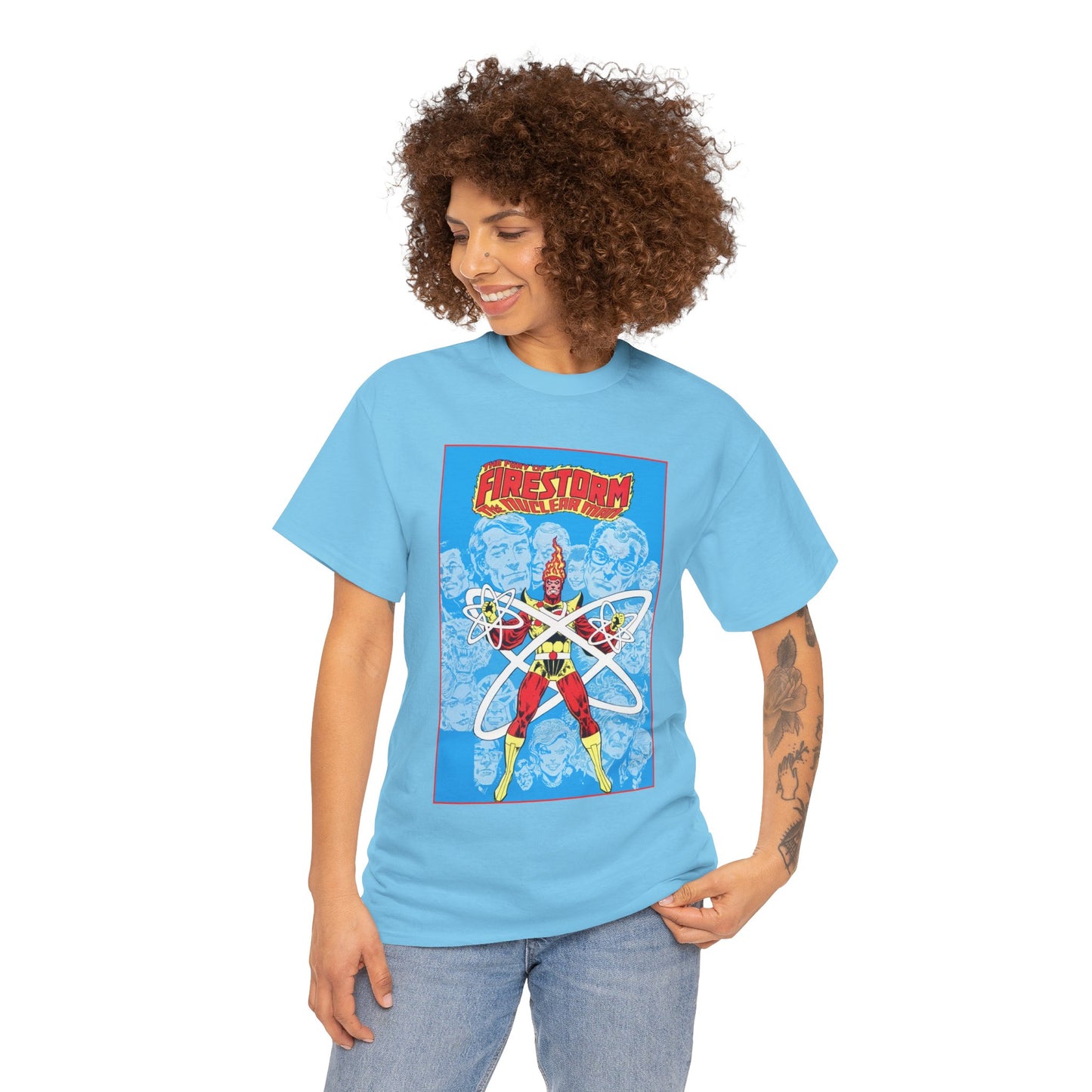 Fury of Firestorm T-Shirt - Pat Broderick Art - The Nuclear Man, Ronnie Raymond - JLA Member - DC Comics