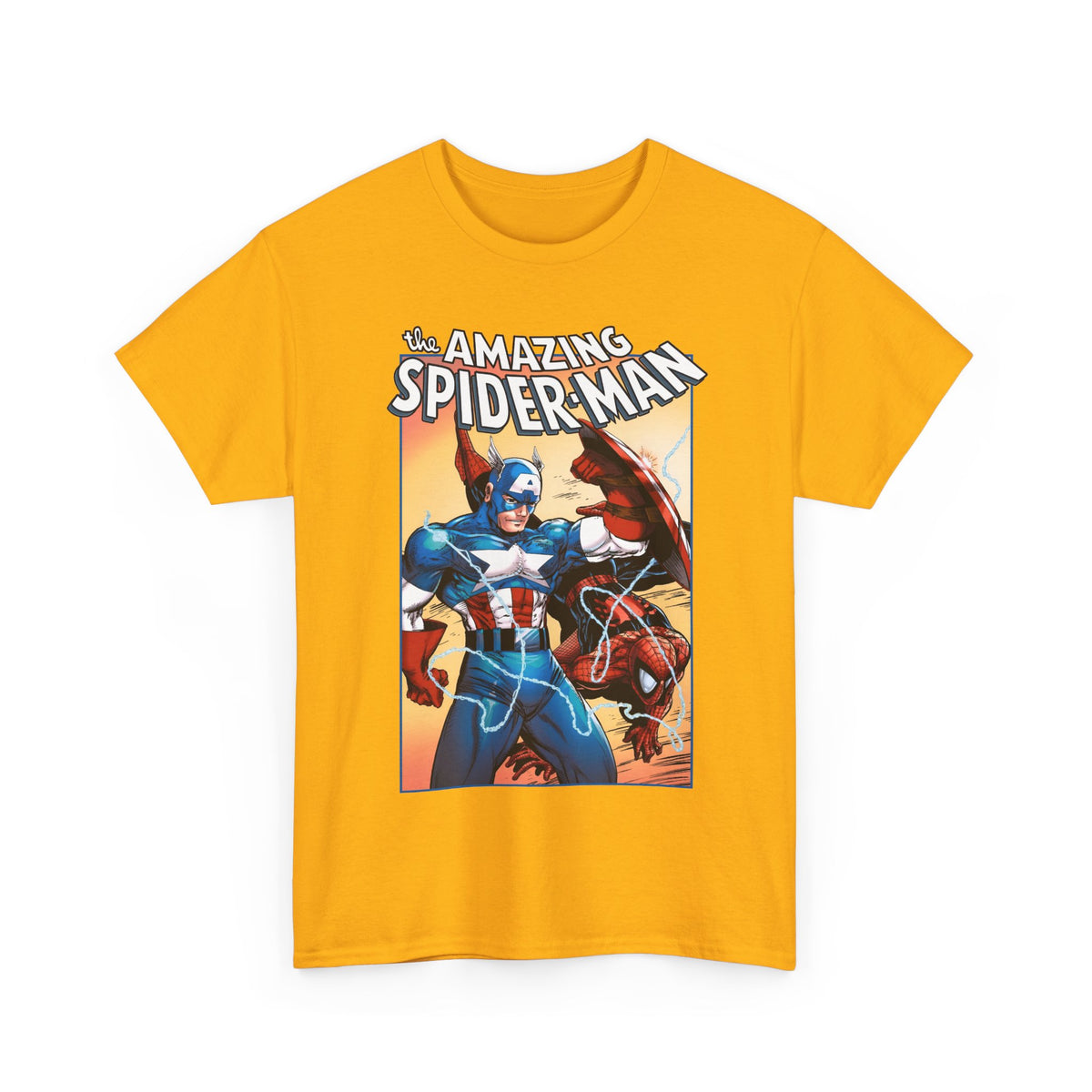 Amazing Spider-Man & Captain America T-Shirt - Todd McFarlane Art - Marvel Comics