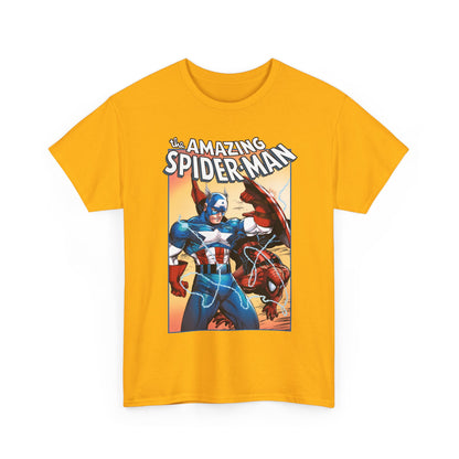 Amazing Spider-Man & Captain America T-Shirt - Todd McFarlane Art - Marvel Comics