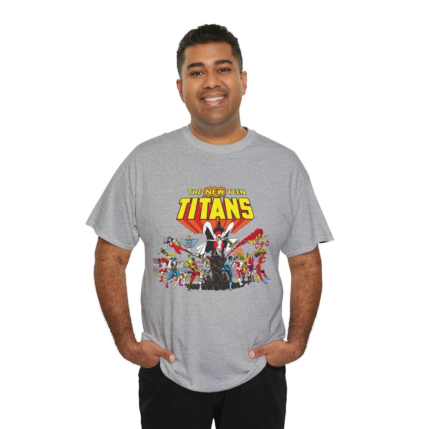 New Teen Titans T-Shirt - George Perez Art - Nightwing, Starfire, Cyborg, Speedy, Bumblebee, Hawk, Dove, Speedy, Wonder Girl, Terra, Lilith - DC Comics