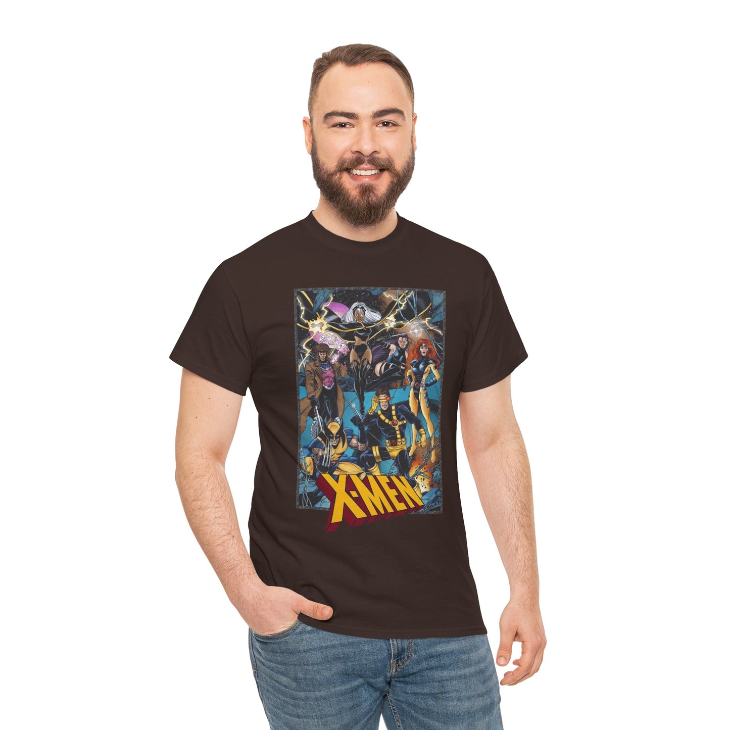 Uncanny X-Men T-Shirt - George Perez Art - Cyclops, Jean Grey, Psylocke, Gambit, Storm - Marvel Comics Mutant Heroes