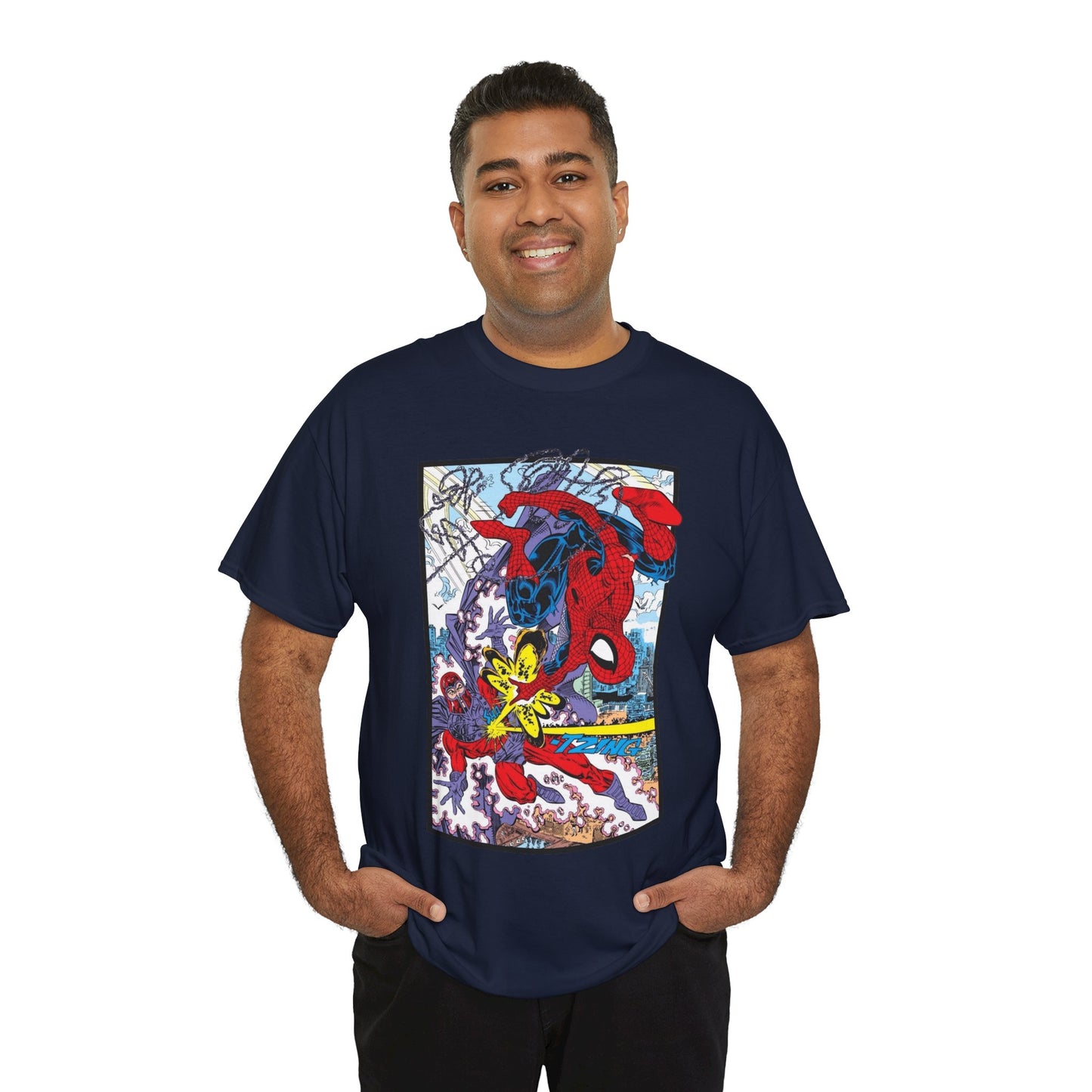 Spider-Man Vs Magneto T-Shirt - Erik Larsen Art - Marvel Comics
