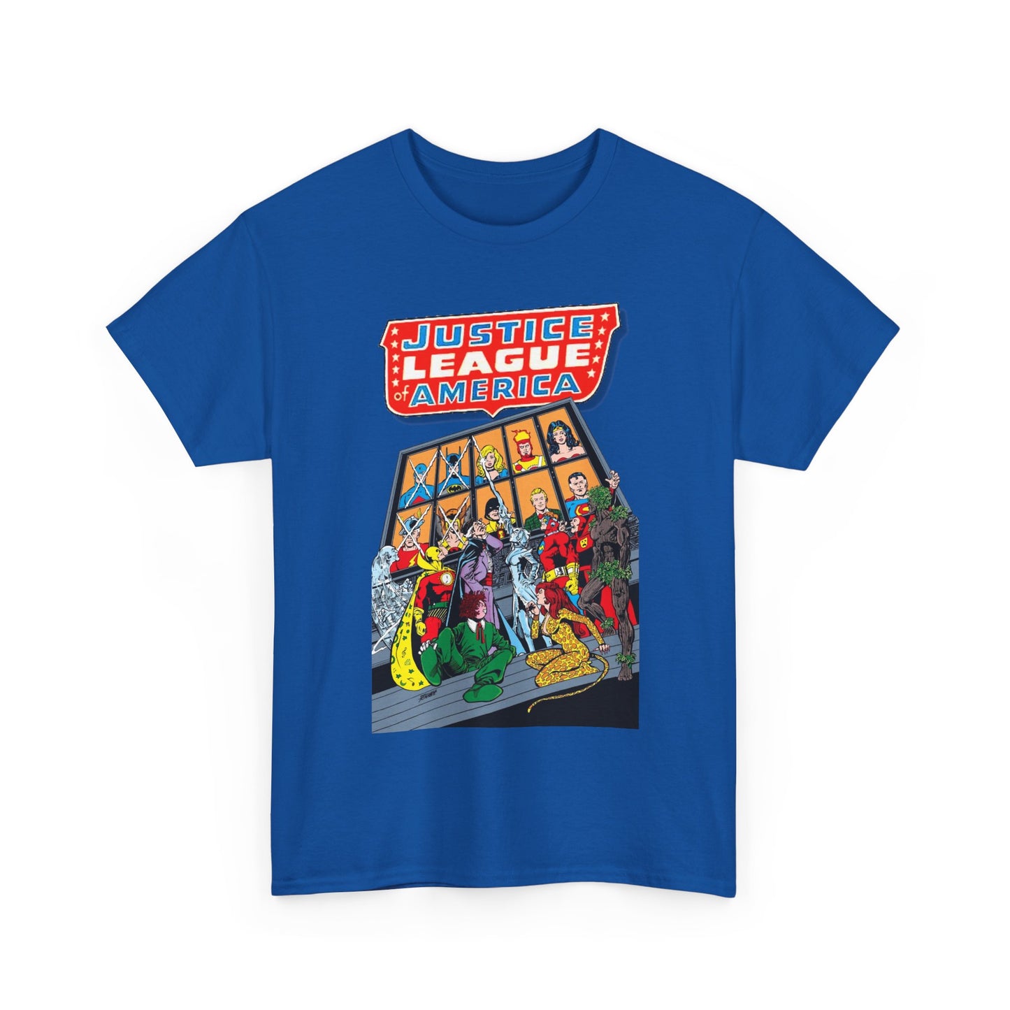 Justice League of America T-Shirt - George Perez Art - Wonder Woman, Hourman, Batman, Firestorm - SSOSV - DC Comics