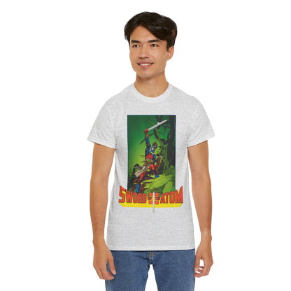 Sword of the Atom T-Shirt - Gil Kane Art - Ray Palmer in Morlaidh - Popular DC Comic Story from the 1980s