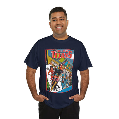 New Titans T-Shirt - George Perez Art - Troia 1st Appearance - Nightwing, Cyborg, Starfire, Raven, Jericho, Changeling - DC Comics