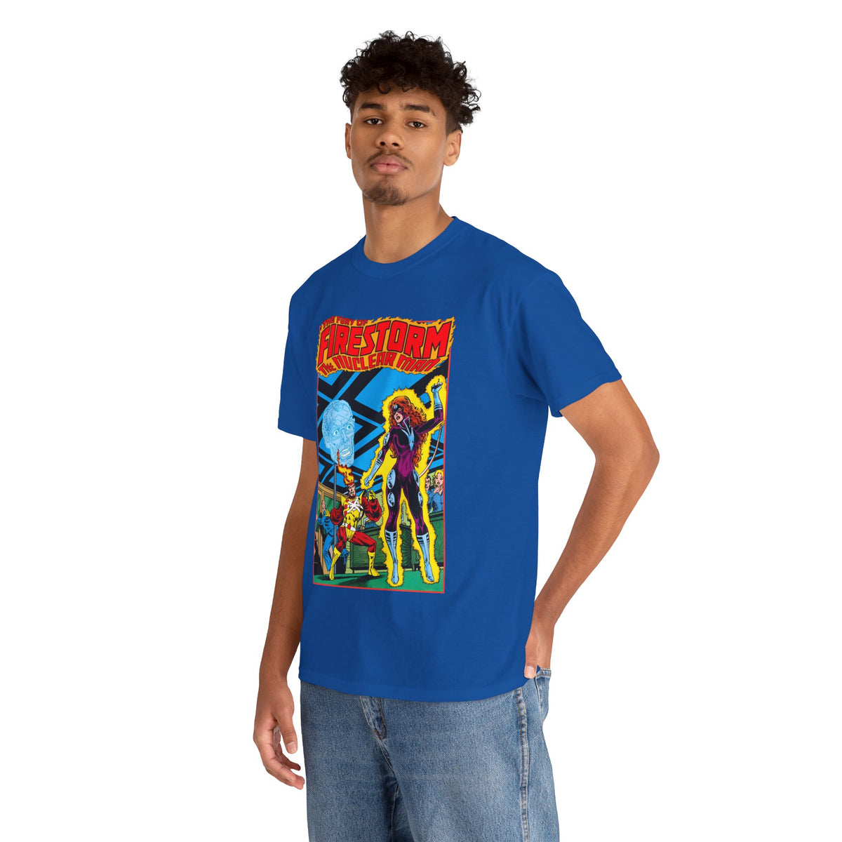Fury of Firestorm T-Shirt - Pat Broderick Art - Vs Plastique - #7 Cover Art - DC Comics